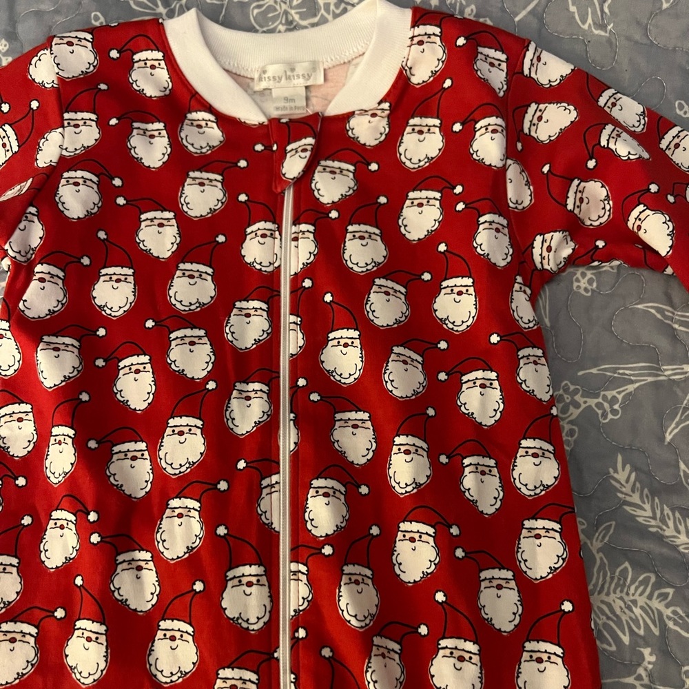Kissy Kissy Ho Ho Ho Footie - 9 months